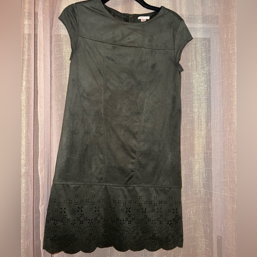 Target Xhilaration green suede dress xs